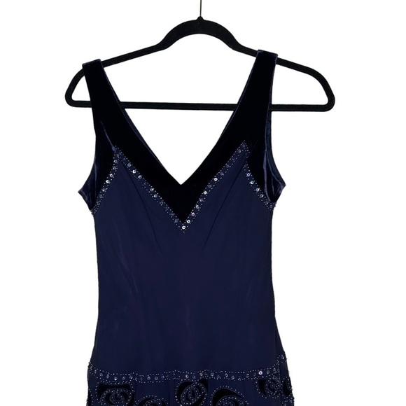 Nine West Silk and Sequin Embellished Evening Party Dress - Picture 5 of 10